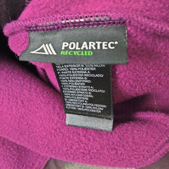 The North Face Denali Jacket Womens M Black Purple Polartec Fleece Full Zip - Picture 13 of 16